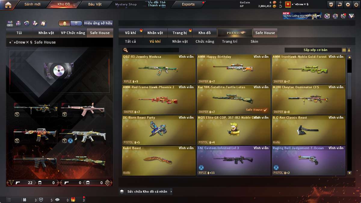 shop acc cf uy tin gia re